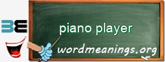 WordMeaning blackboard for piano player